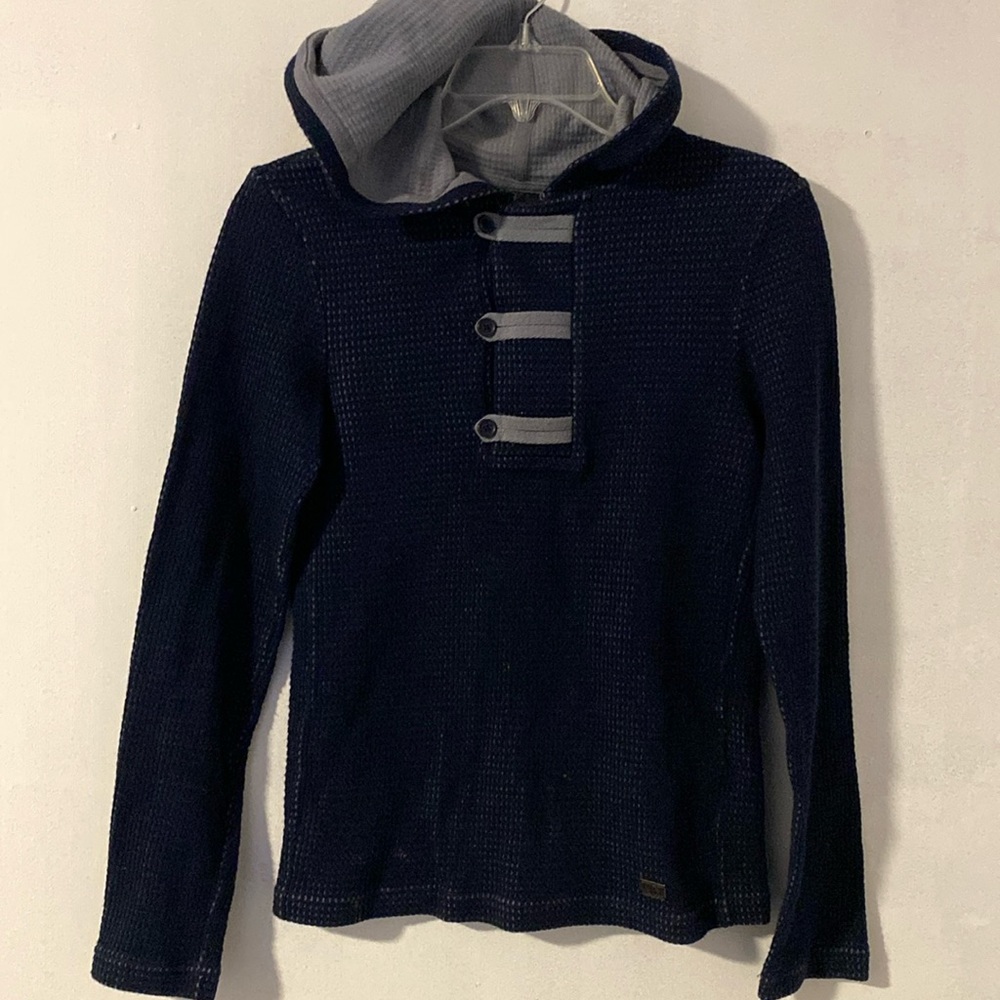Armani Exchange XS blue sweater with hoodie